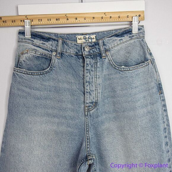 NEW Free People We the Free curvy straight  jeans button fly, women's size 30‎ - Picture 3 of 14
